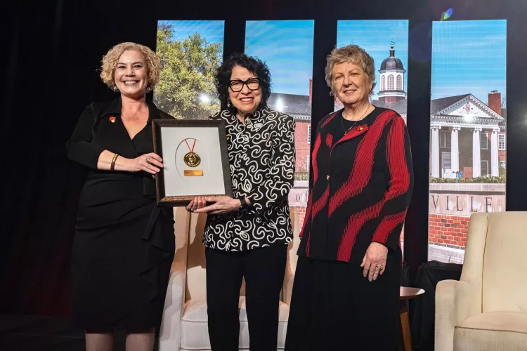 U.S. Supreme Court Justice Sonia Sotomayor receiving the Brandeis Medal