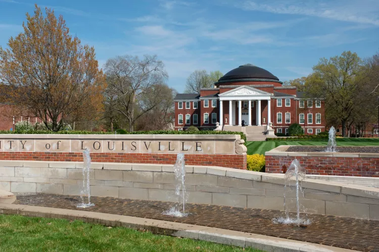 Grawemeyer Hall spring 2021.
