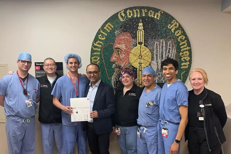 Group of people in hospital scrubs
