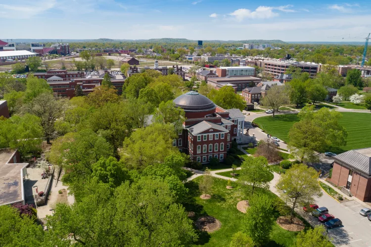 Grawemeyer Hall from above