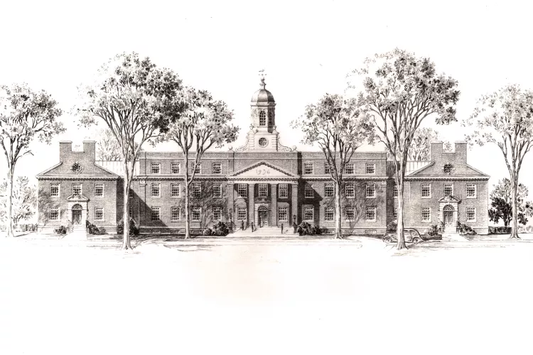 Architectural rendering of the Speed Scientific School, 1936