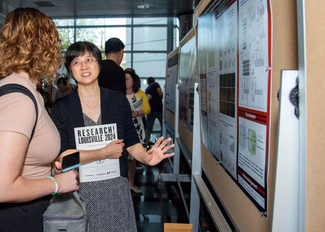Research!Louisville 2024 featured research poster sessions for students, faculty, staff and residents.