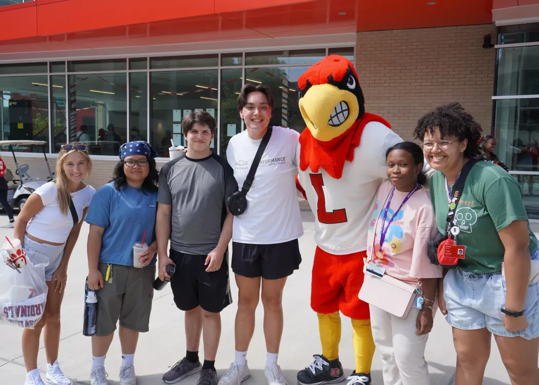 Posing with Louie