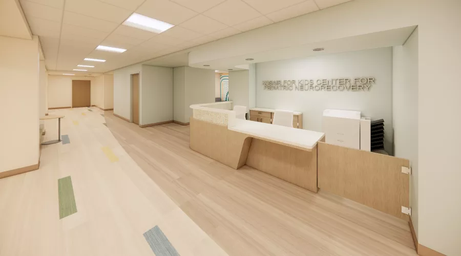 Illustration of reception area for medical office