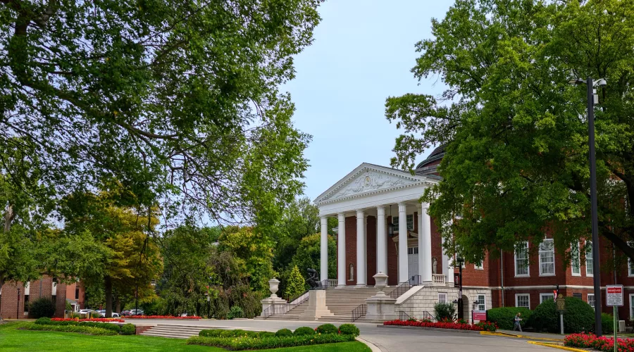 Exterior view of Grawemeyer Hall