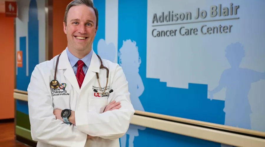 Man in white doctor's coat