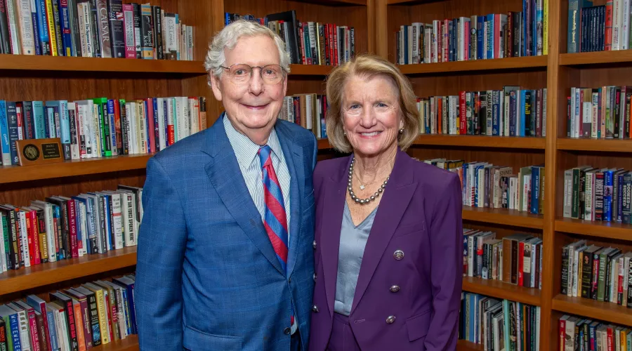 Photo of Sen. Mitch McConnell and Sen. Shelley Capito