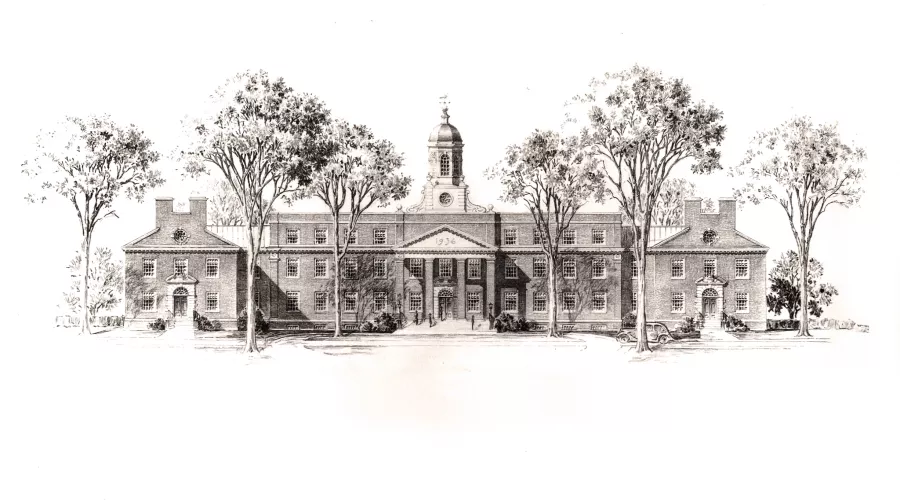 Architectural rendering of the Speed Scientific School, 1936