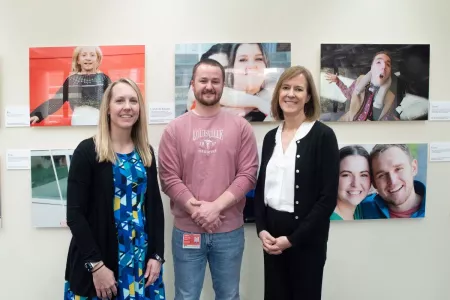 A photo exhibit, A group of medical staff in pediatrics