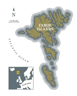 Map of the Faroe Islands