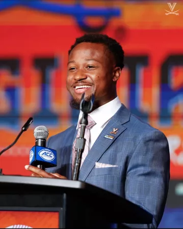 Football player speaks at University of Virginia