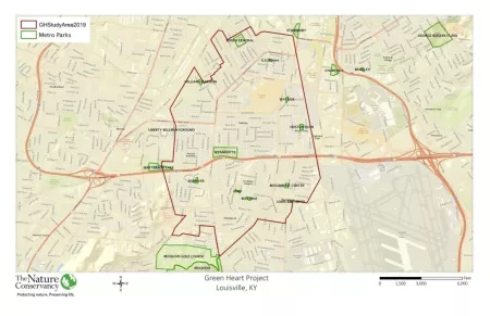 Map of South Louisville neighborhoods